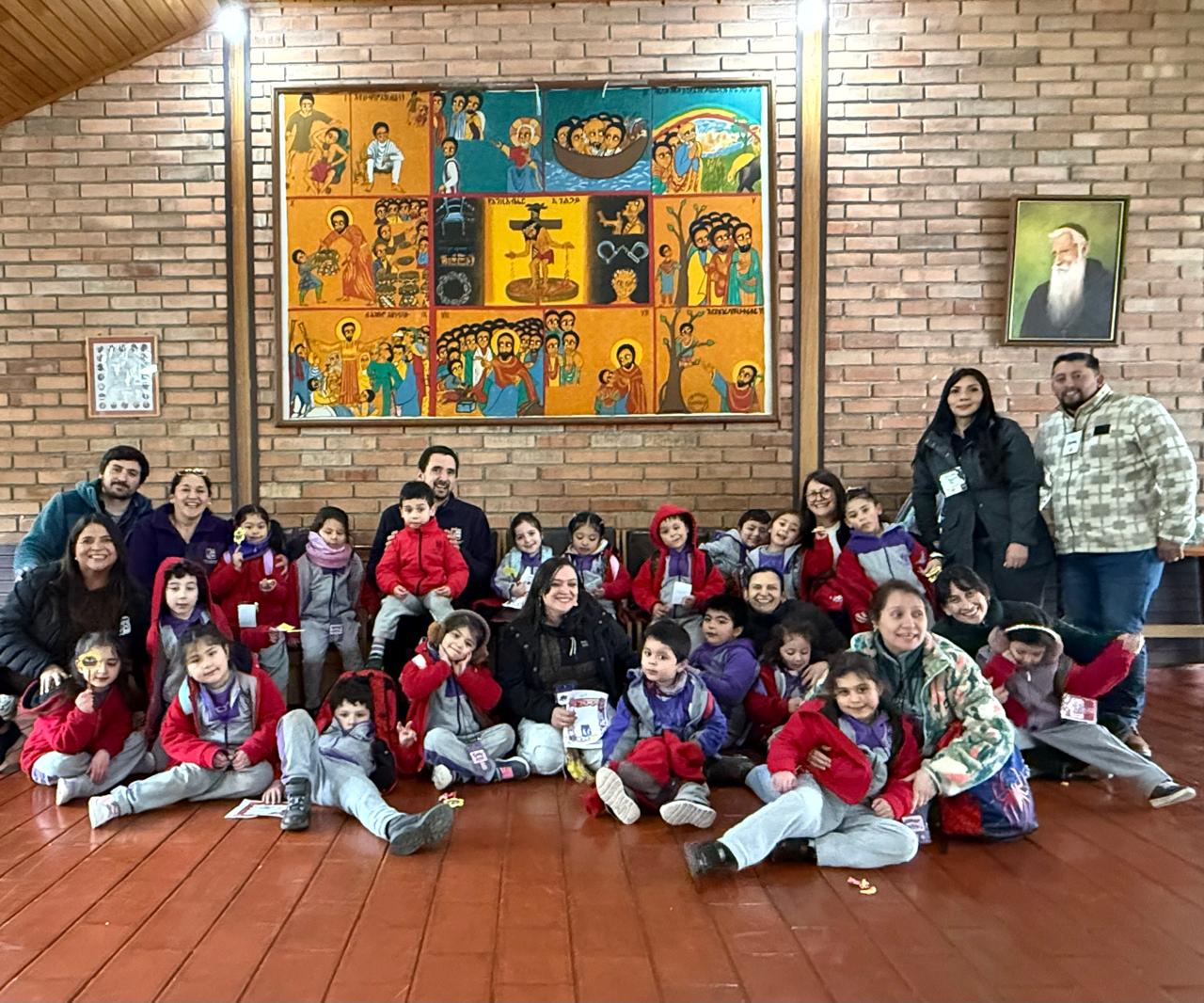 Estudiantes de Pre Kínder durante su Encuentro con Cristo en Casa Betania